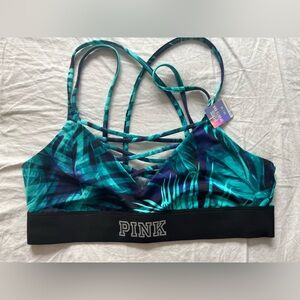 PINK Victoria's Secret Tropical Print Sports Bra